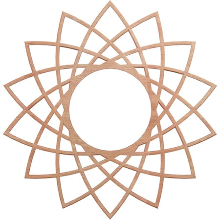 Ekena Millwork Eleanor Wood Fretwork Pierced Ceiling Medallion, Cherry, 18"OD x 6 7/8"ID x 3/8"T CMWP18X18X0375EACH